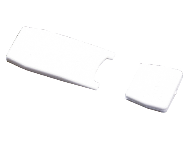 Boot & Motor Endstücke für Segellatte Rechteck weiß 24 x 2,5 mm