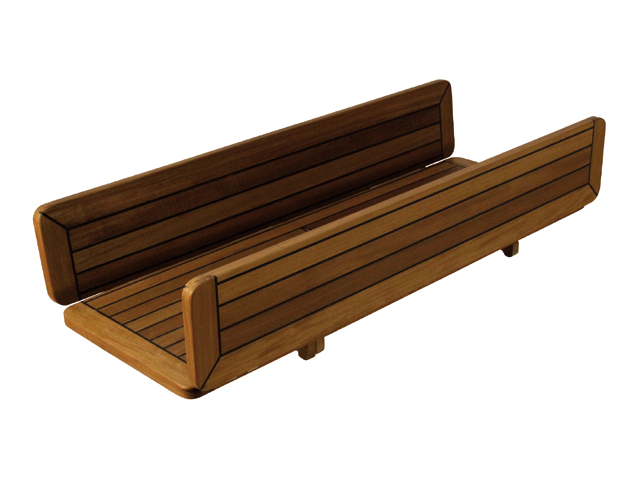 Teak-Tischplatte Wing 34/68x60cm