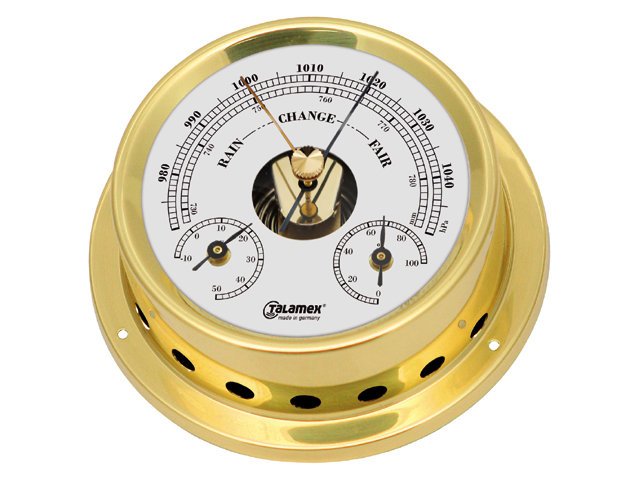 Baro-Thermo-Hygrometer 100x125mm Messing