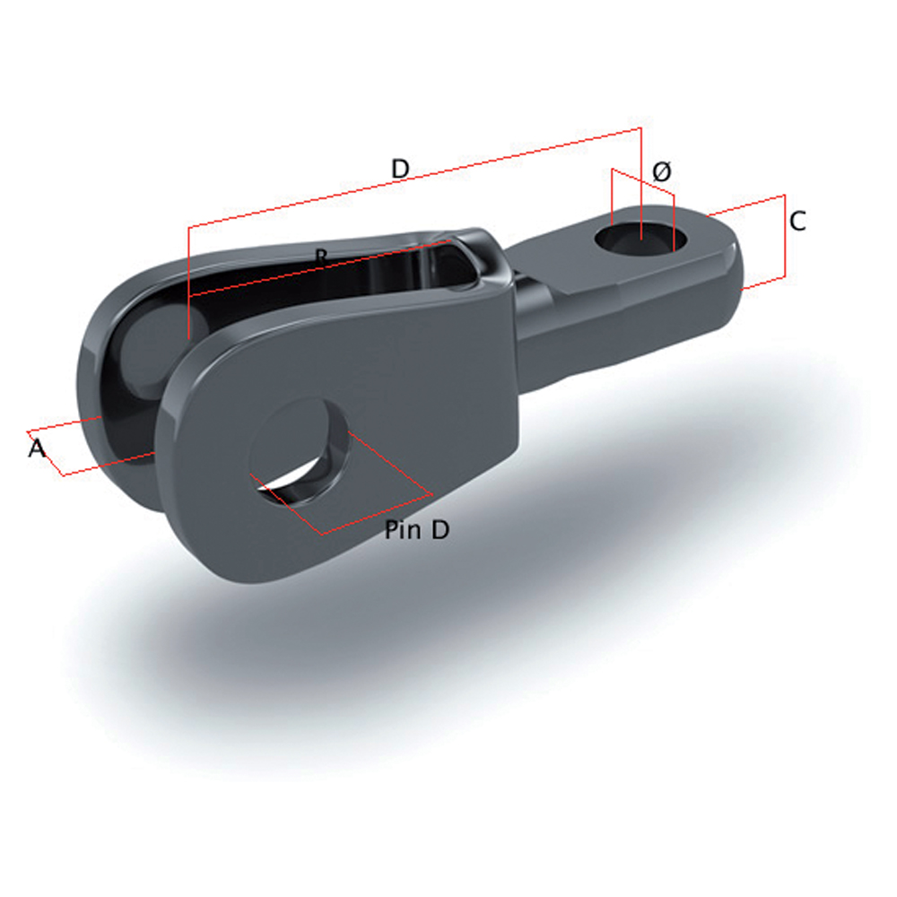 OS Auggabel Toggle / einzelner Auggabel Toogles Bolzen für Draht Ø 7 mm