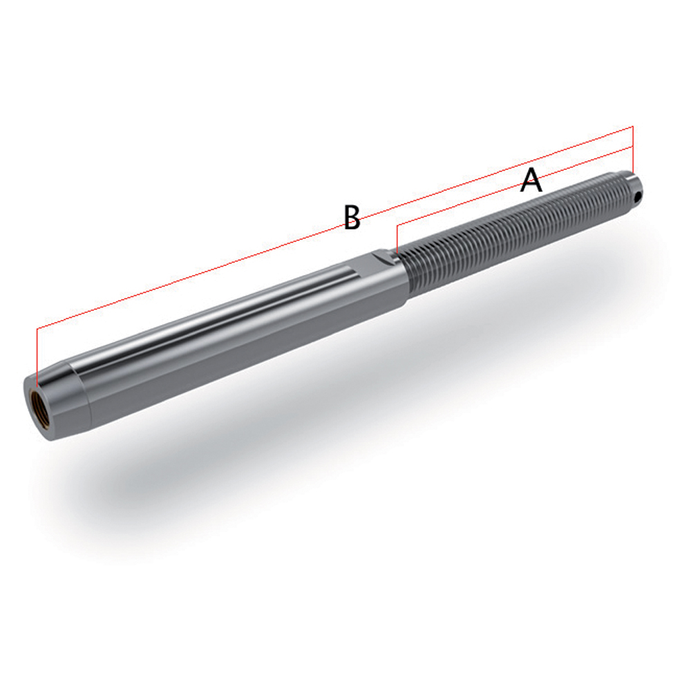 OS Gewindeterminal mit UNF Rechtsgewinde 1/4 Zoll für Draht Ø 3 mm