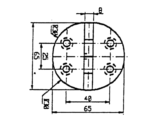 Scharnier Dia 65mm 90°