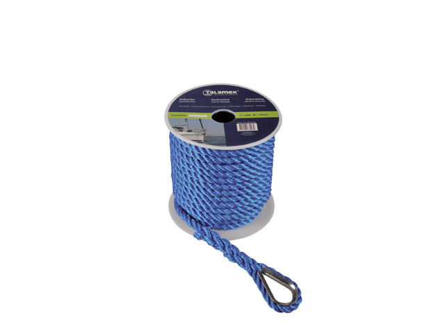 Talamex Ankerleine Ø 12mm x 30m blau Polyester