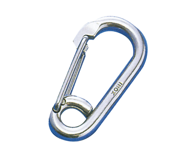 Talamex 12 x 120 mm BL daN 1650 Karabiner mit Drahtschnapper und Auge Edelstahl