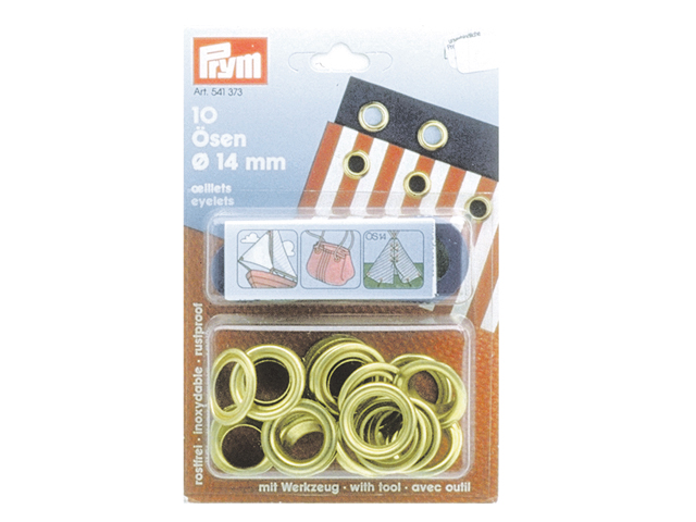 Prym 541373 Rundkauschen / Ösen Ø 14 mm 10 Stück Messing