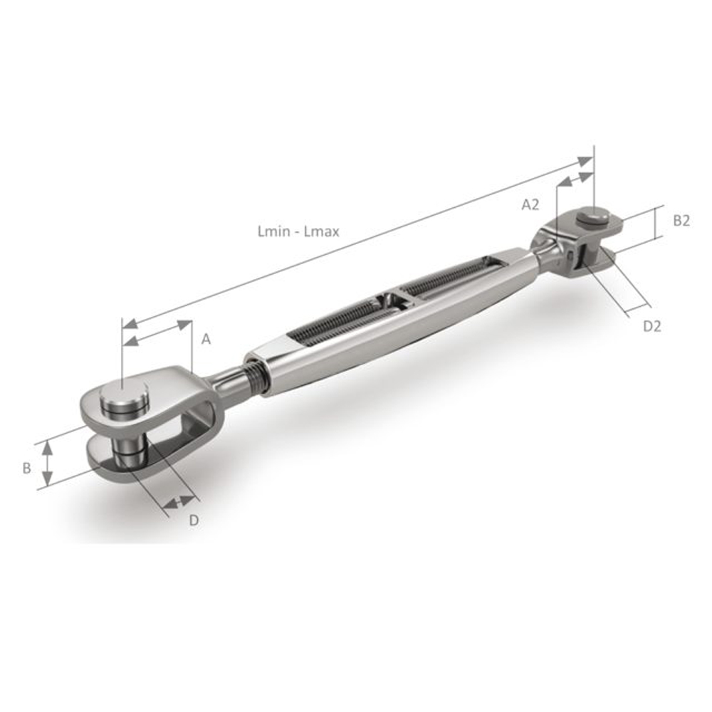 OS Wantenspanner Chrome Gabel / Gabel mit 3/8" UNF Gewinde