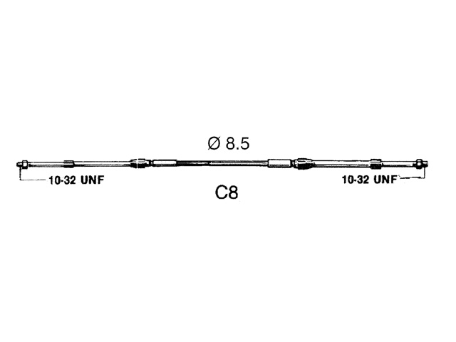 UF Schaltkabel C8 10ft 3,05m