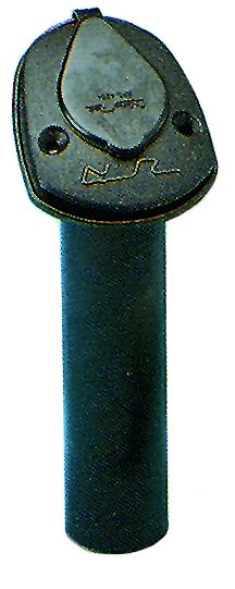 Kunststoff Einbau-Angelrutenhalter mit wasserdichter Büchse  L=230  max. Ø40mm  Schwarz