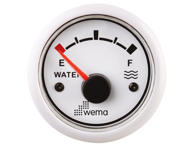 Wema Tankanzeige für Wasser 12/24V weiß