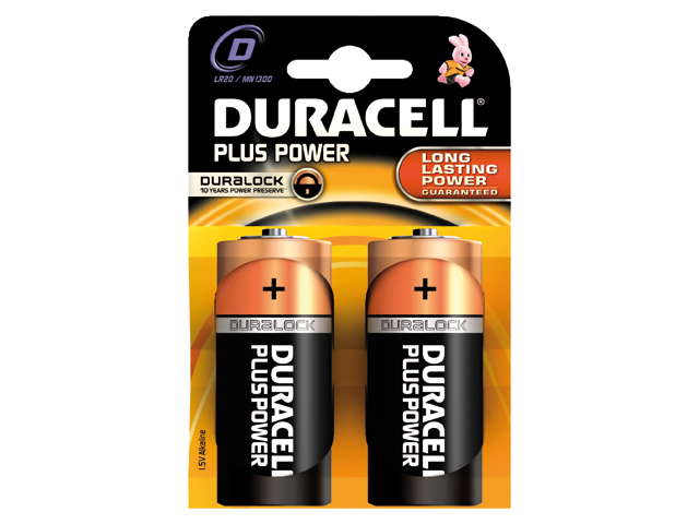 Duracell Plus MN1300 D 2-Pack