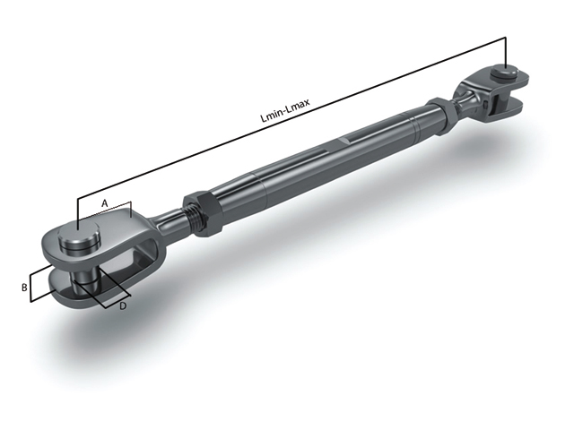 OS Wantenspanner Gabel / Gabel mit 5/16" UNF Gewinde