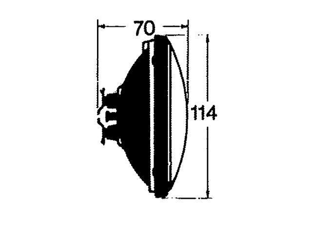 Halogen Einsatz 114mm 12V 50W klar