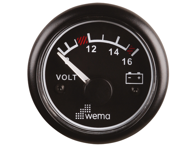 Voltmeter 12V schwarz