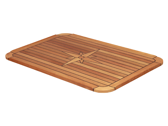 Teak-Tischplatte Classic 58x90cm