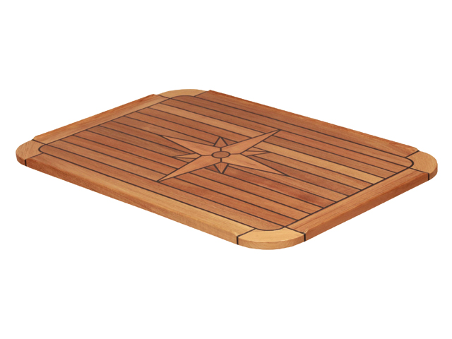 Teak-Tischplatte Classic 51x75cm