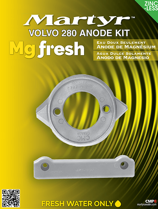 Magnesium Anodensatz für Volvo Penta 280