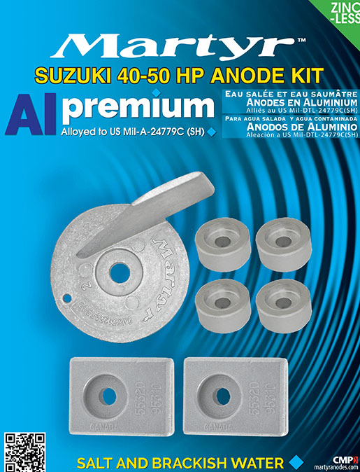 Suzuki Aluminium Anodensatz für 40-50PS