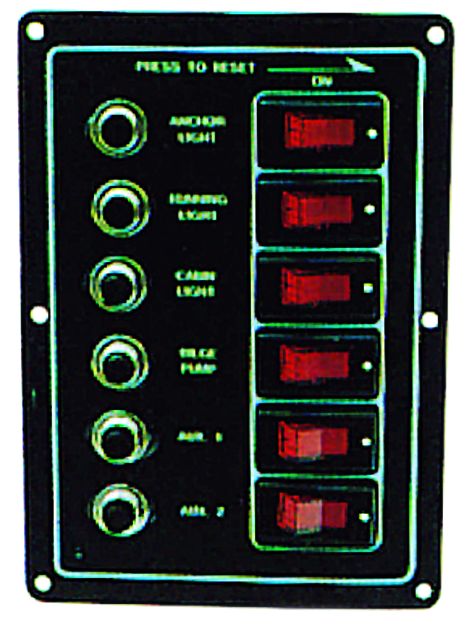 Schalttafel 12 V - 6 Schalter