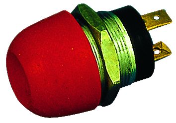 Druck (Unterbrech) Schalter  20A  Bohrloch Ø21mm  rote Kappe (Wasserdicht)