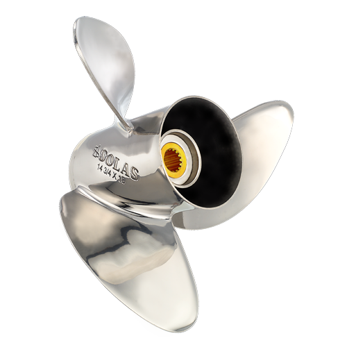 Solas 3 Blatt Edelstahlpropeller HR Titan 3  -  17 1/4 X 25 Linksdrehend