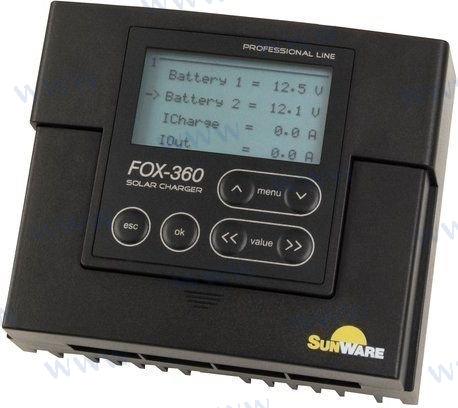 CONTROLADOR DE CARGA FOX-360 20A LCD 12/