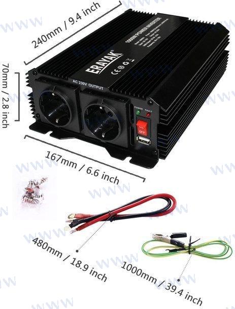 CONVERTIDOR 12V ONDA MODIFICADA 1000W