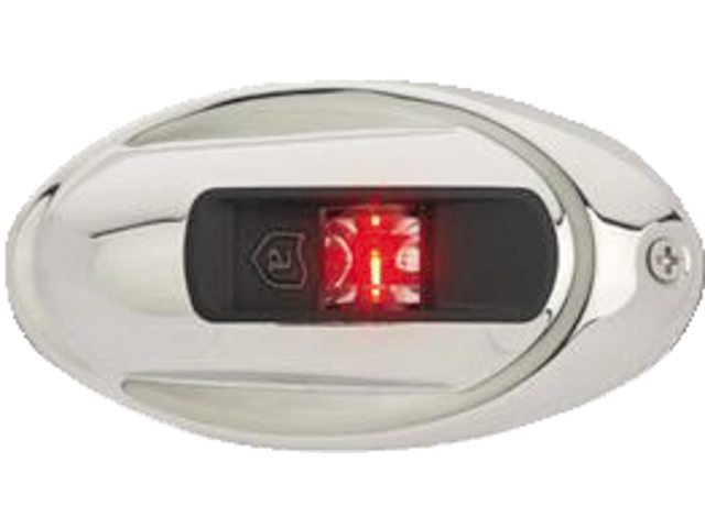 Backbordlicht LED Lightarmor vertikal-oval Edelstahl