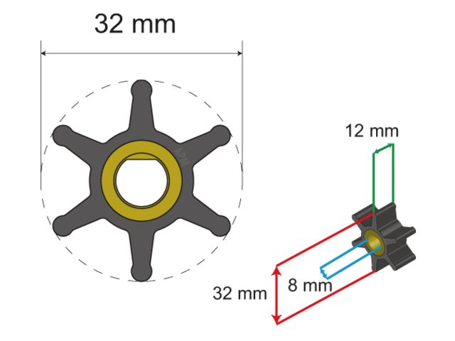 Albin Premium Impeller Kit PN 06-01-001