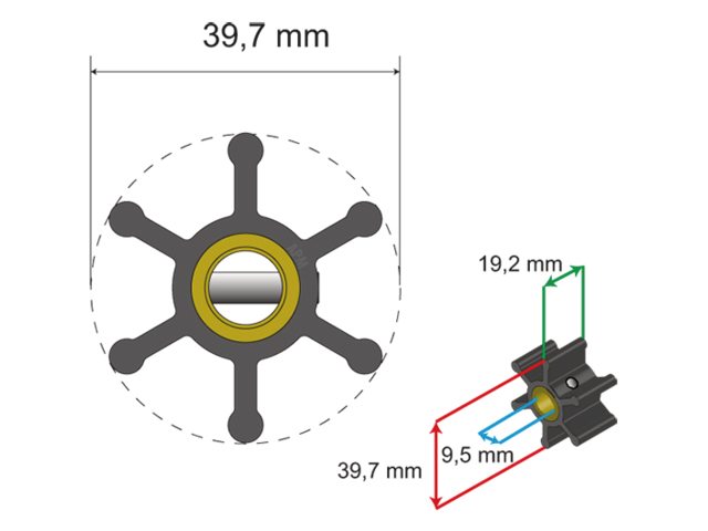 Albin Premium Impeller Kit PN 06-01-003