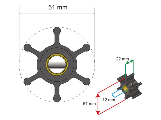 Albin Premium Impeller Kit PN 06-01-005