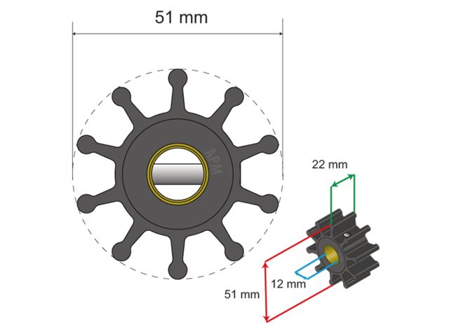 Albin Premium Impeller Kit PN 06-01-011