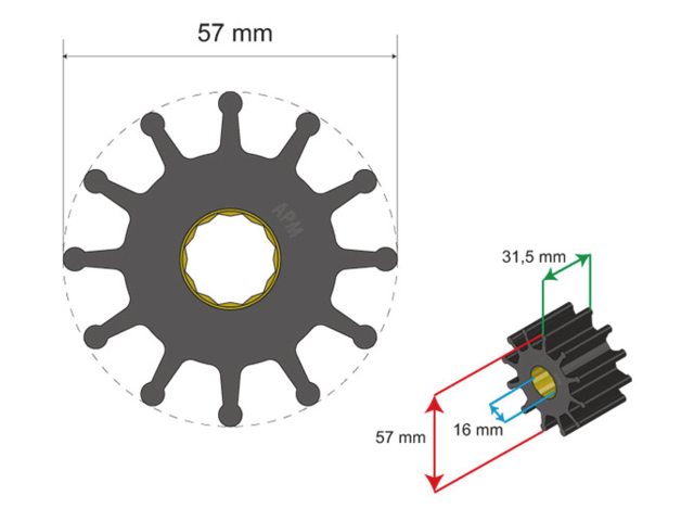 Albin Premium Impeller Kit PN 06-01-012