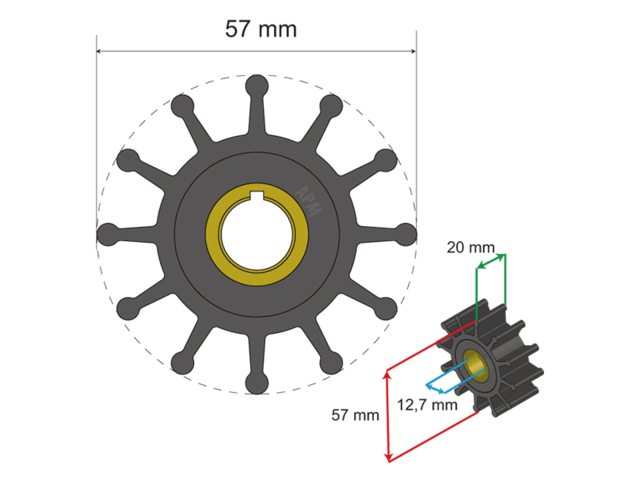 Albin Premium Impeller Kit PN 06-01-013