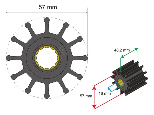 Albin Premium Impeller Kit PN 06-01-014