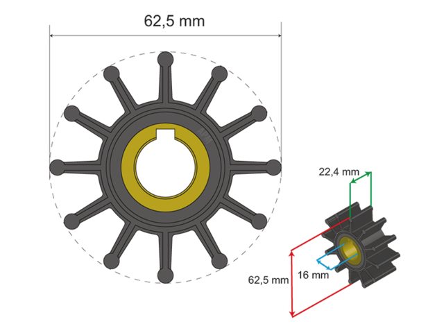 Albin Premium Impeller Kit PN 06-01-015