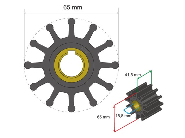 Albin Premium Impeller Kit PN 06-01-018