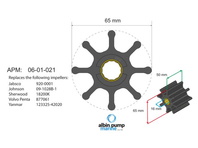 Albin Premium Impeller Kit PN 06-01-021