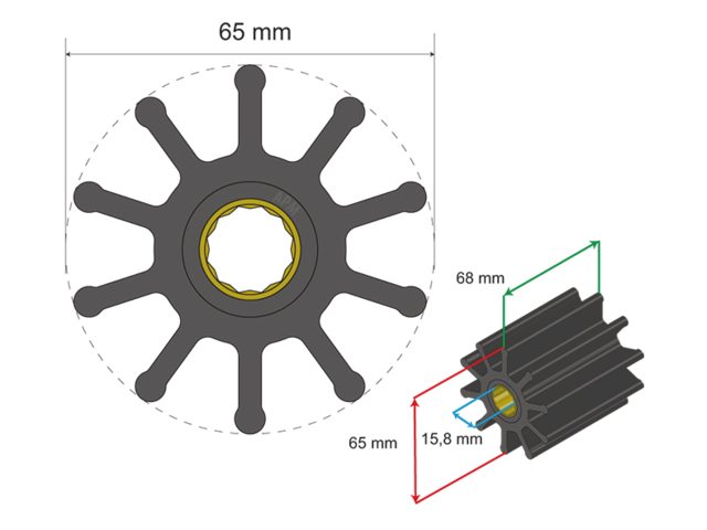 Albin Premium Impeller PN 06-02-022