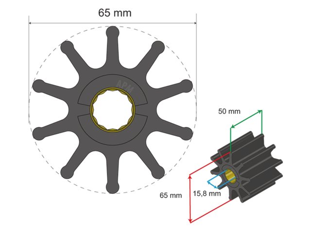 Albin Premium Impeller PN 06-02-023