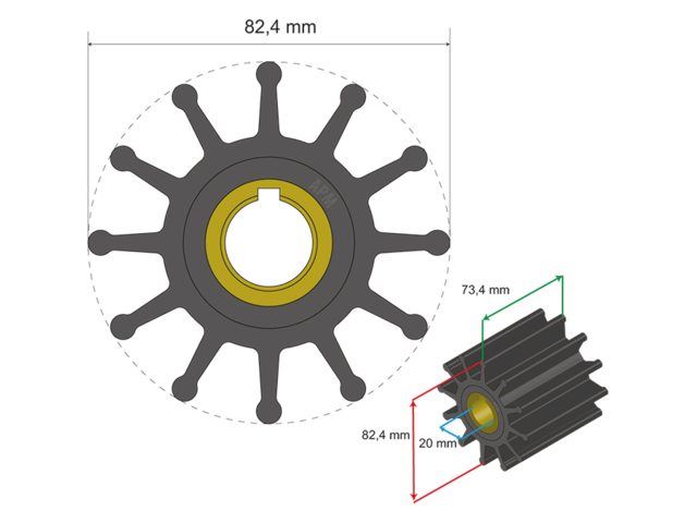 Albin Premium Impeller PN 06-02-025