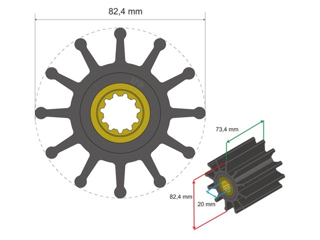 Albin Premium Impeller PN 06-02-026