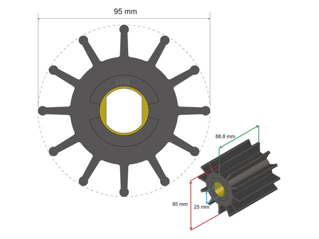 Albin Premium Impeller PN 06-02-030