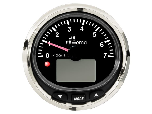 Wema NMEA2000 Silber-Serie Anzeige DZM 7000U schwarz