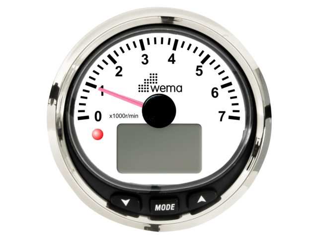 Wema NMEA2000 Silber-Serie Anzeige DZM 7000U weiß