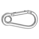 Talamex 12 x 120 mm BL daN 1650 Karabiner mit Auge und Sicherung Edelstahl