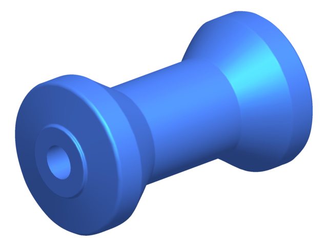 Kielrolle Polyurethan 125mm Ø72mm Bohrung 16mm