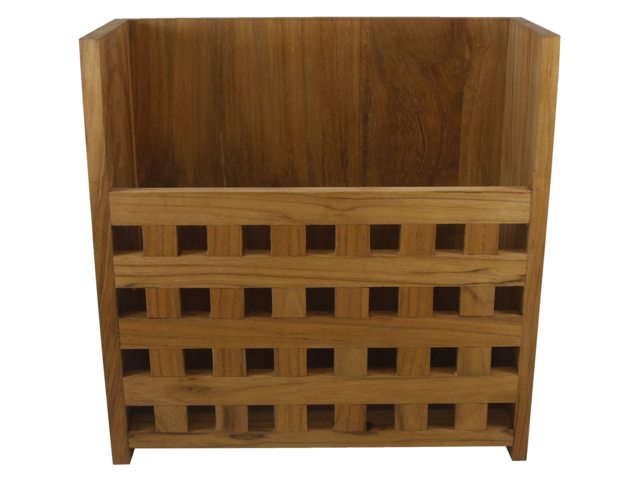 Teak Blockgitter-Regal 26.5x28x11cm