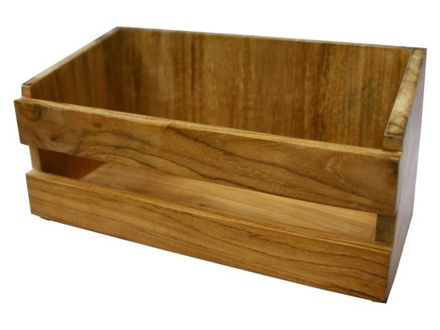 Teak Lagerregal mittel 30x14x15cm