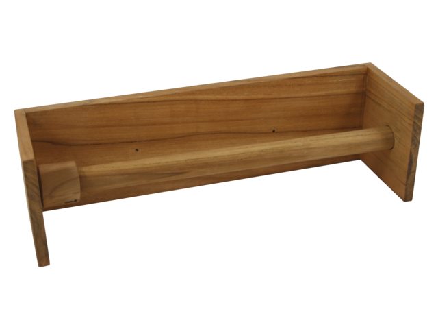 Teak Küchenrollenhalter groß 33x9.5x9.5cm