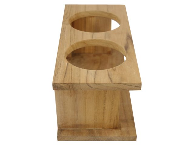 Teak Flaschenhalter 2fach 26x11.5x10.5cm